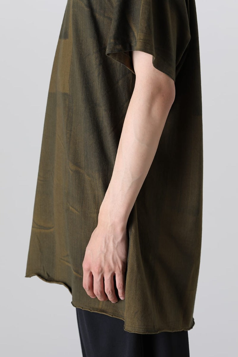 Slit Detail Short Sleeve T-Shirt Khaki