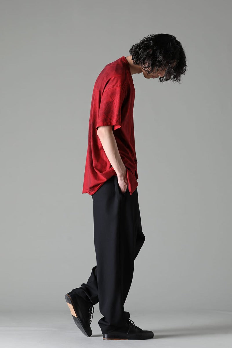 Slit Detail Short Sleeve T-Shirt Red