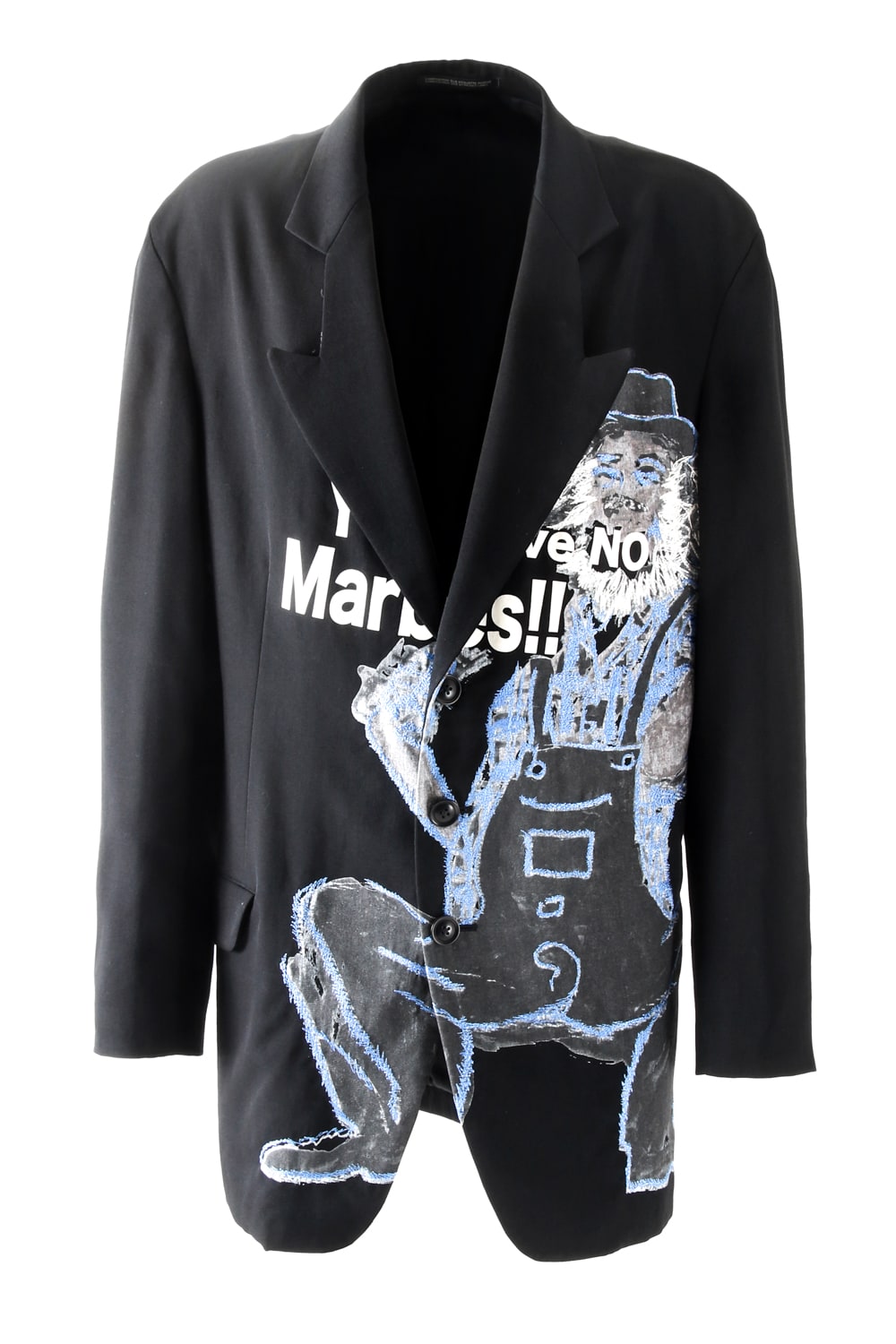 Deformation Collar Print Jacket