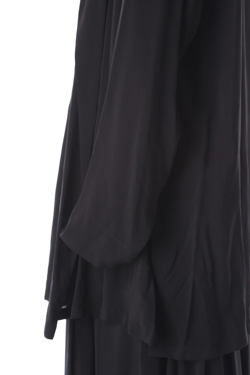 Rayon Spun Lawn Left Layered Collarless shirt