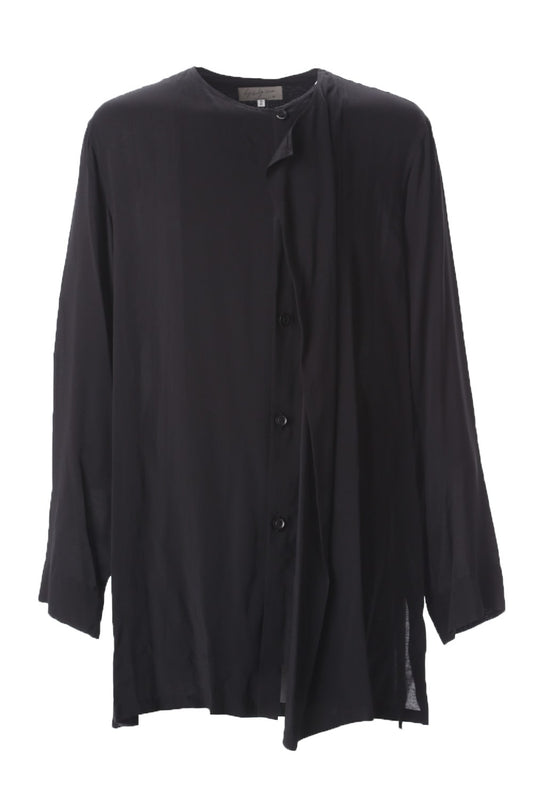 Rayon Spun Lawn Left Layered Collarless shirt