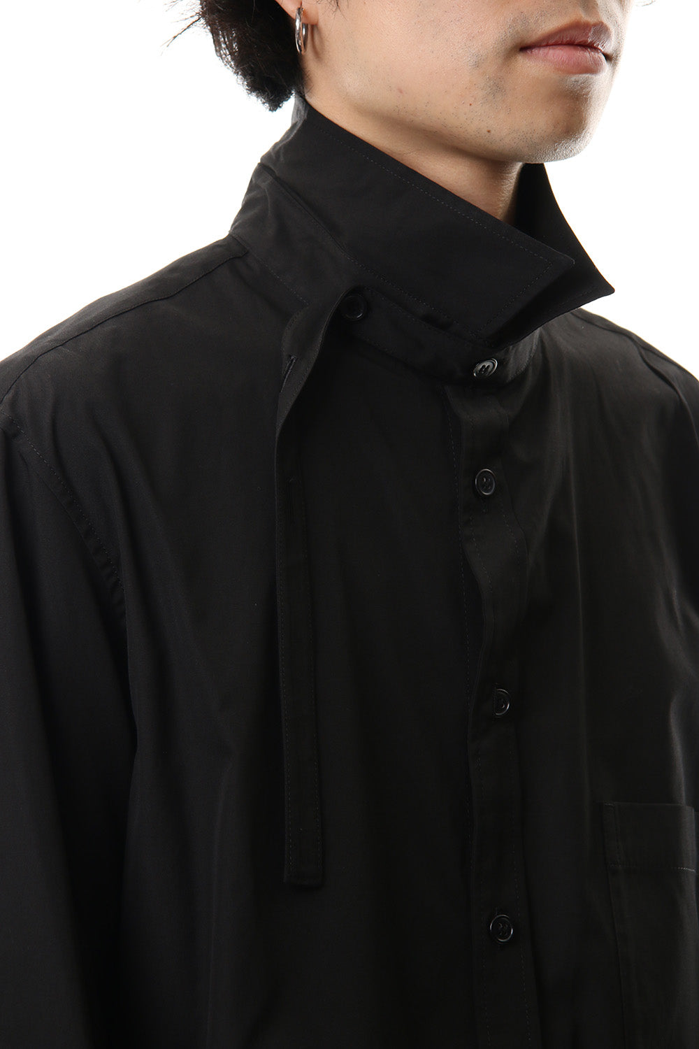 100/2 Broad Long tub shirt Black