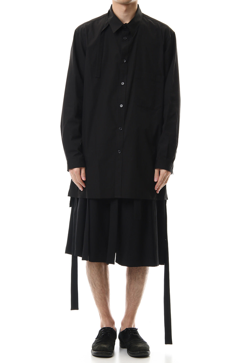 100/2 Broad Long tub shirt Black