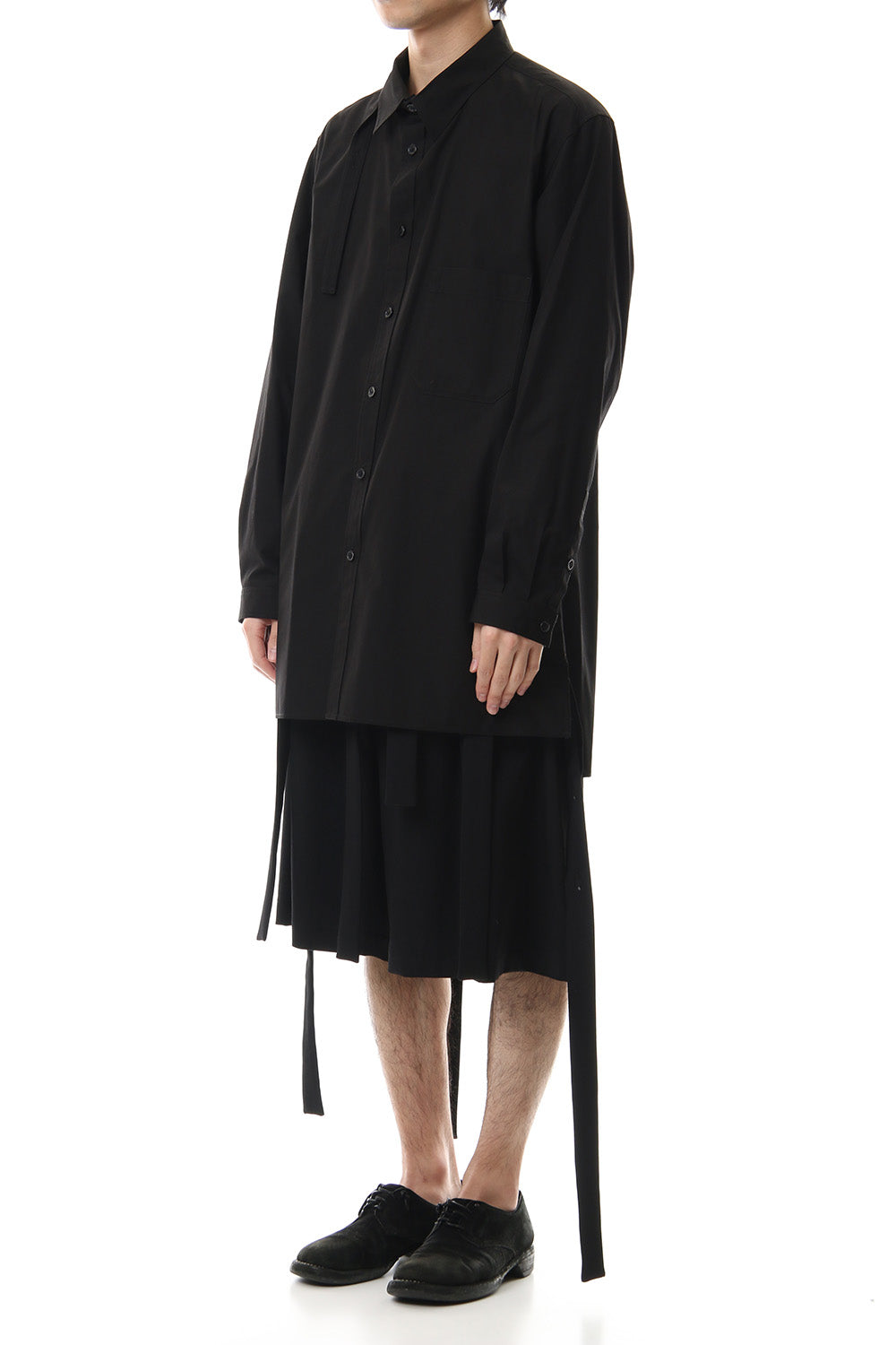 100/2 Broad Long tub shirt Black