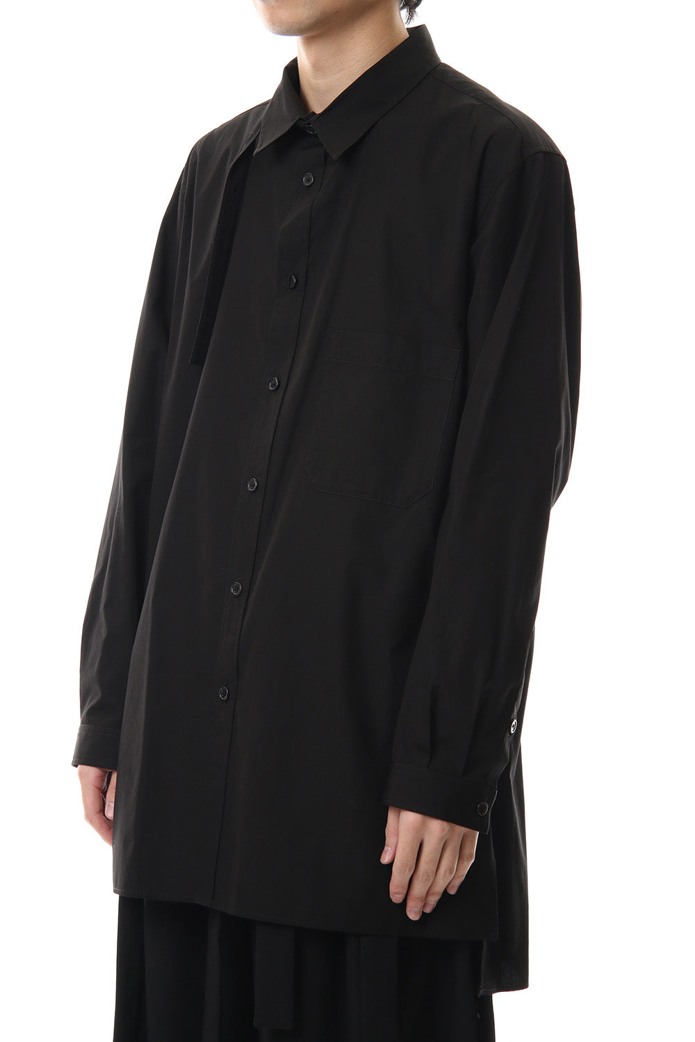 100/2 Broad Long tub shirt Black