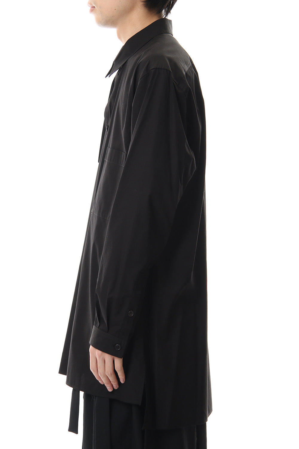 100/2 Broad Long tub shirt Black