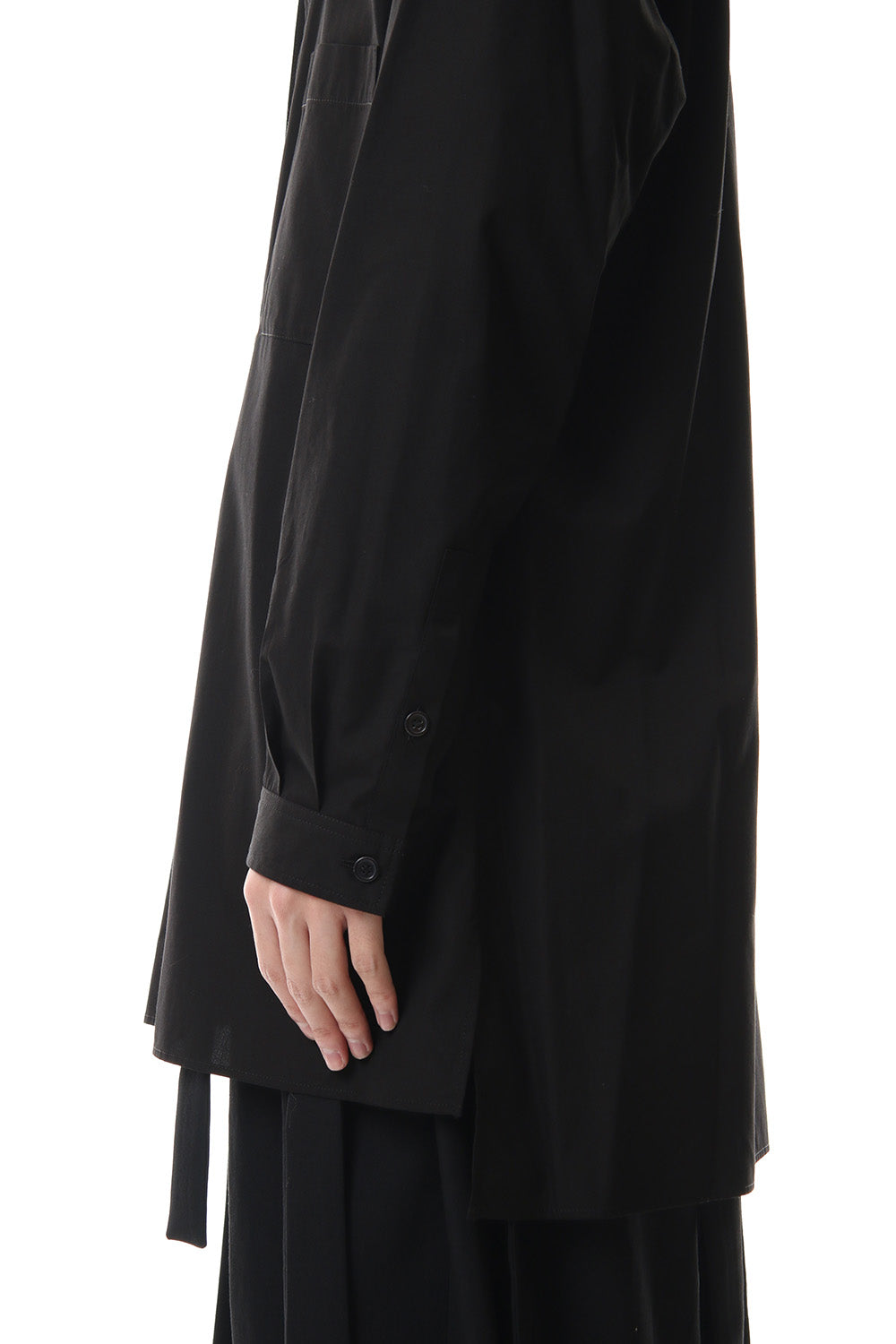 100/2 Broad Long tub shirt Black