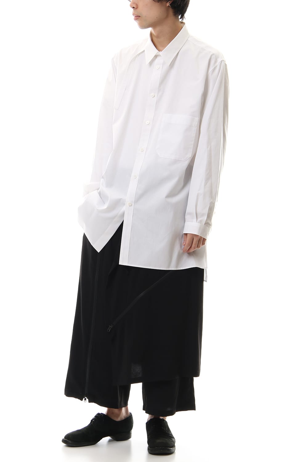 100/2 Broad Long tub shirt White