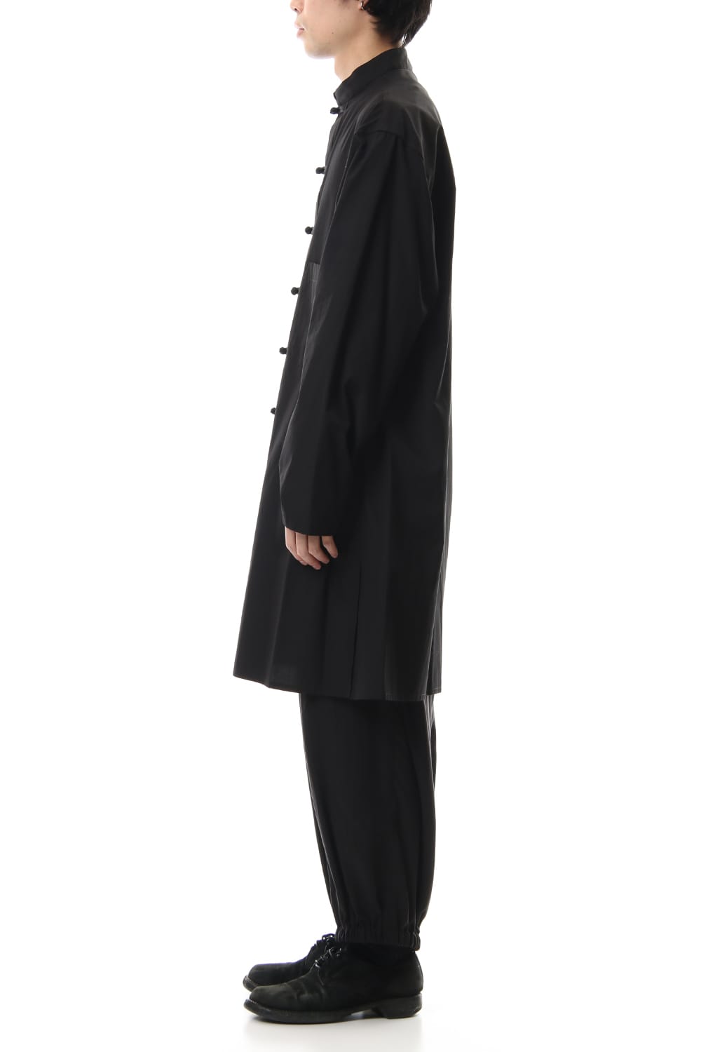 100/2 Broad Long China shirt Black