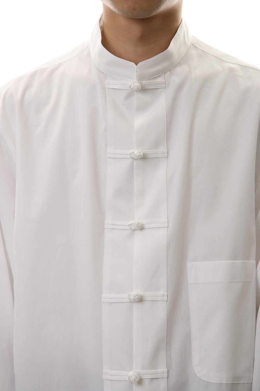 100/2 Broad Long China shirt White