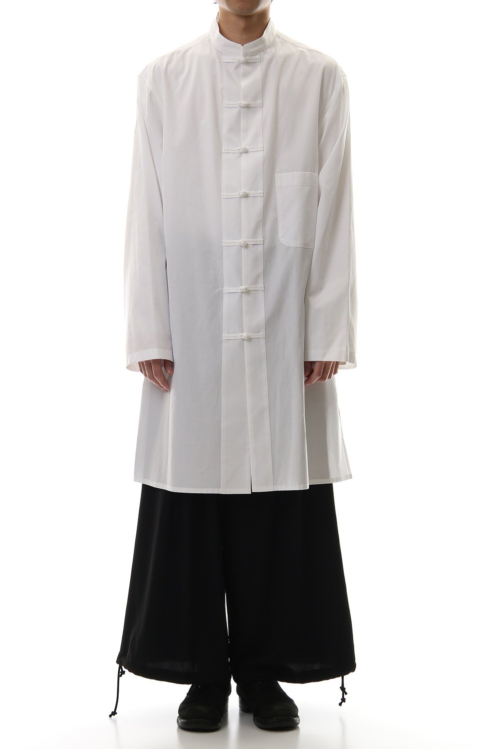 100/2 Broad Long China shirt White