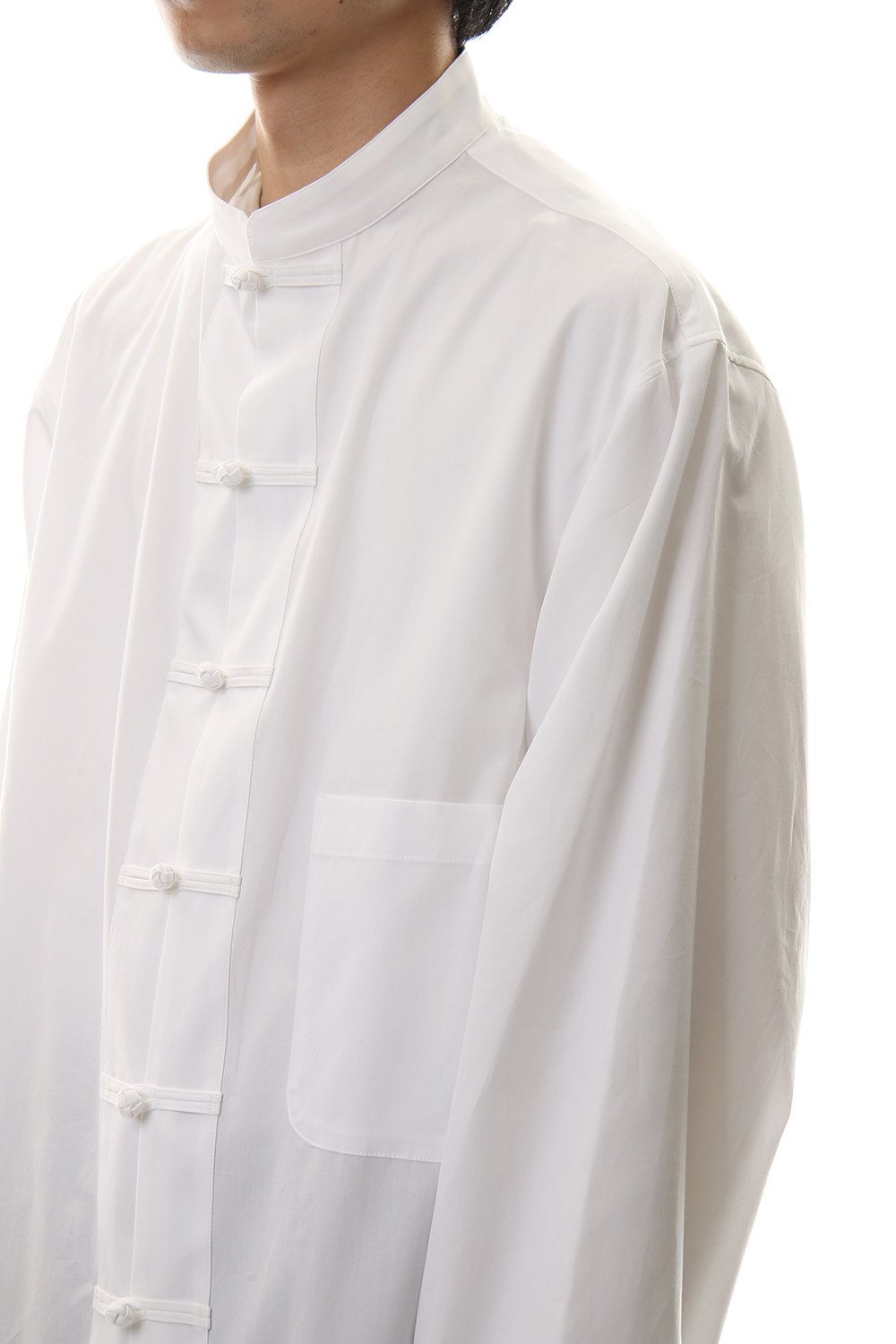 100/2 Broad Long China shirt White