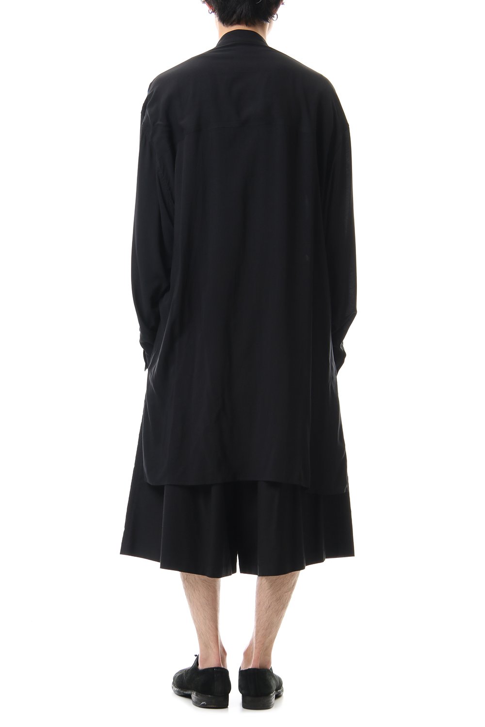 Deformation stand collar Print blouse