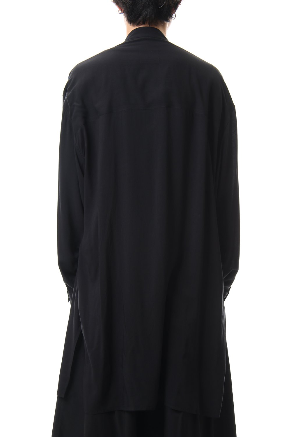 Deformation stand collar Print blouse