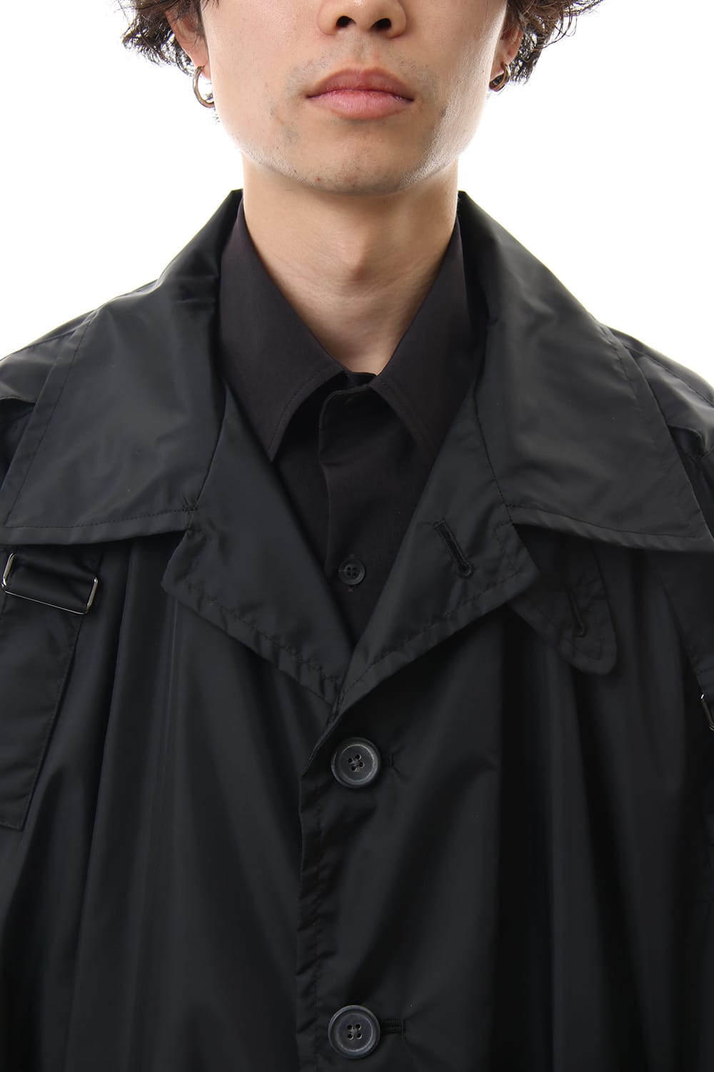 Nylon Taffeta Big Trench coat