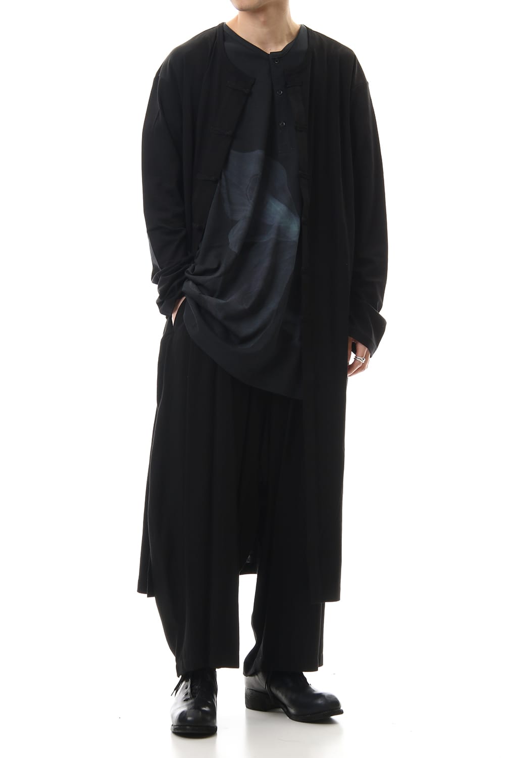 Diorama smooth China button Cardigan