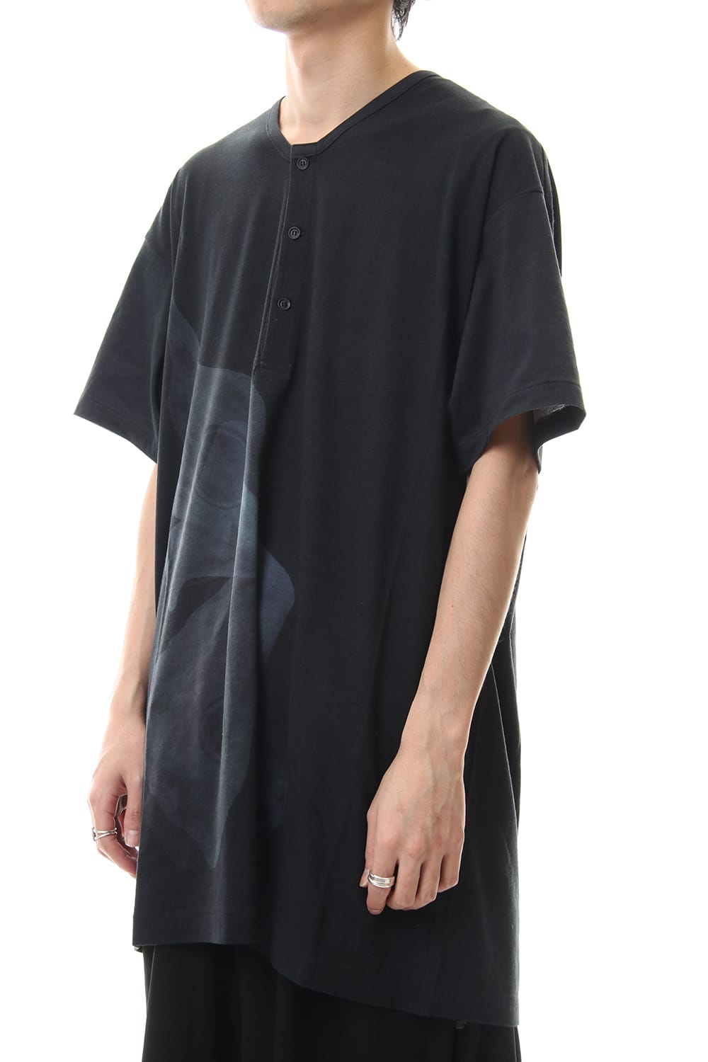 UCHIDA Print Henty neck Short sleeve T-Shirt