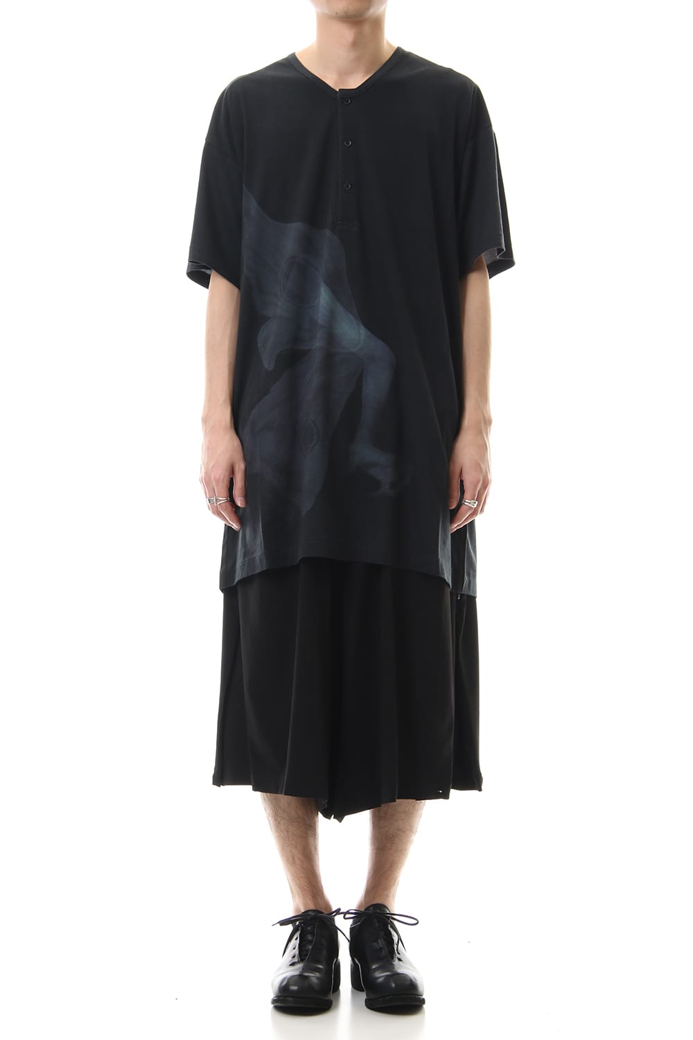 UCHIDA Print Henty neck Short sleeve T-Shirt