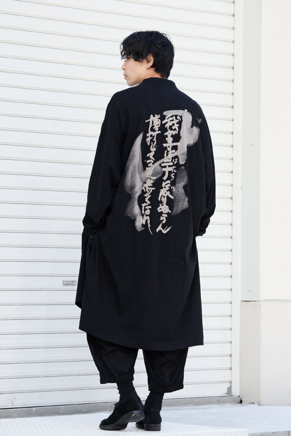 MY SON Print Stand collar Long shirt