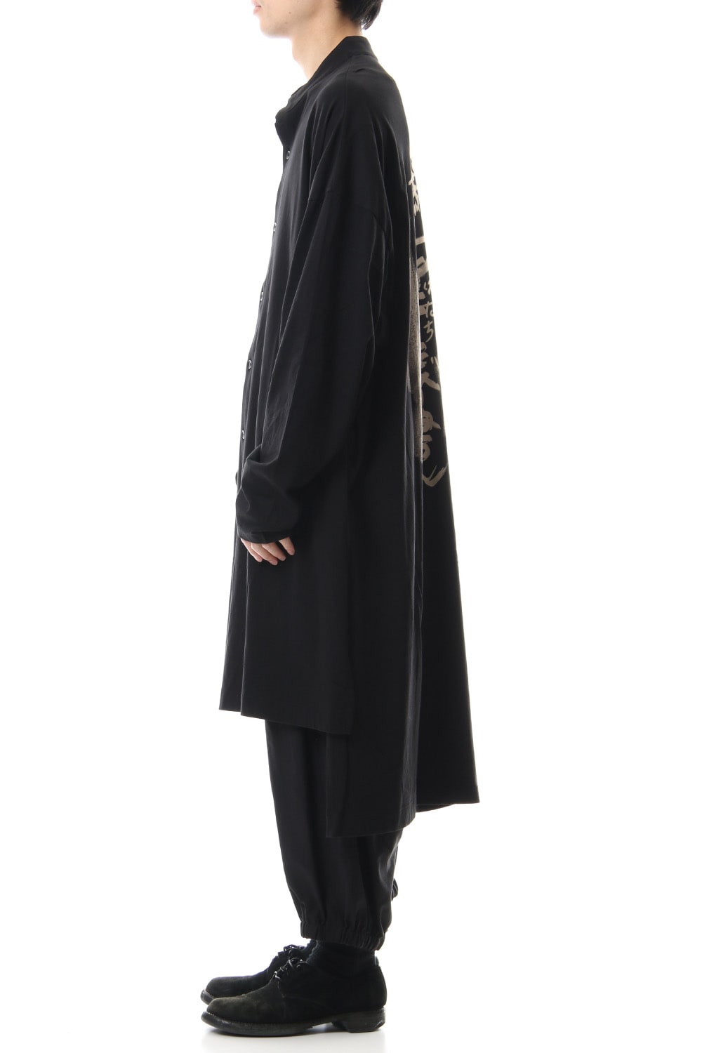 MY SON Print Stand collar Long shirt