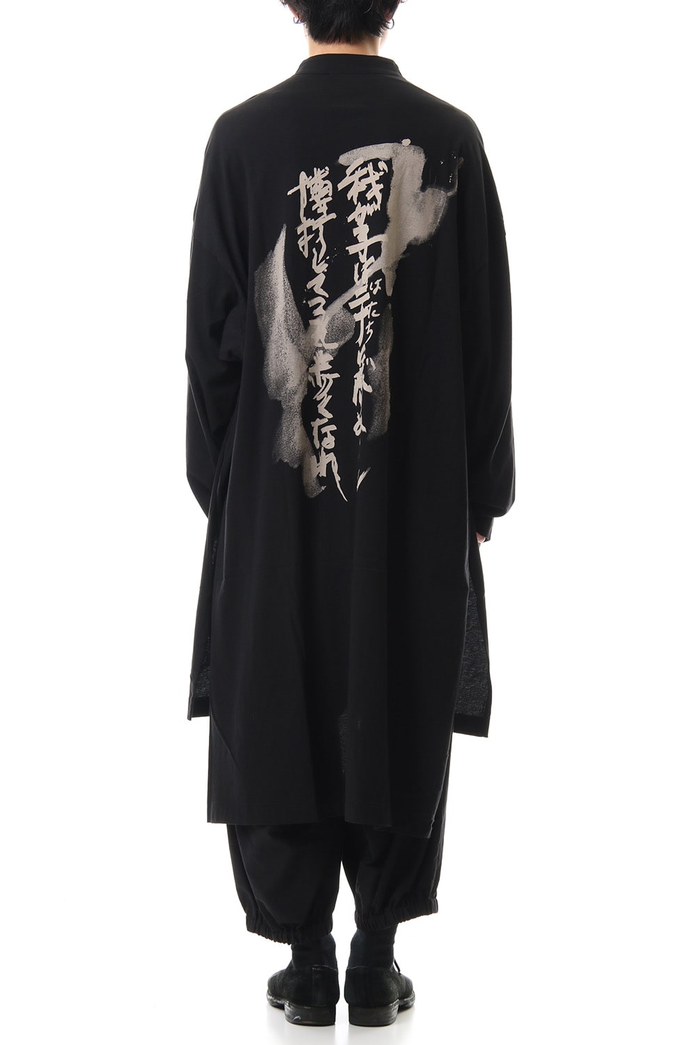 MY SON Print Stand collar Long shirt