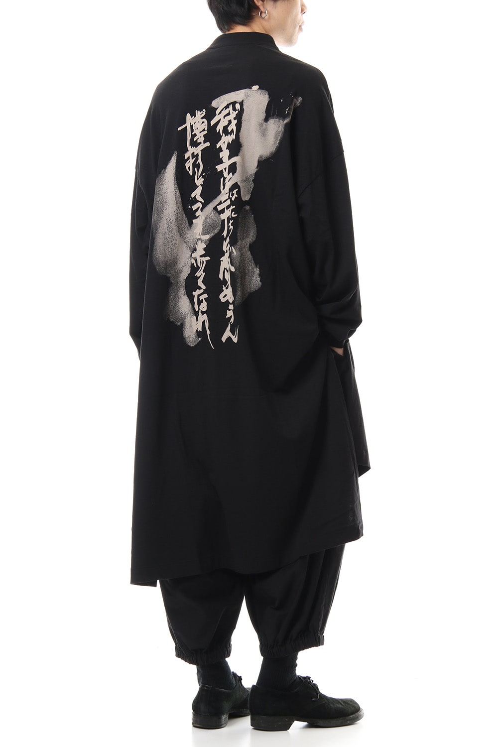 MY SON Print Stand collar Long shirt