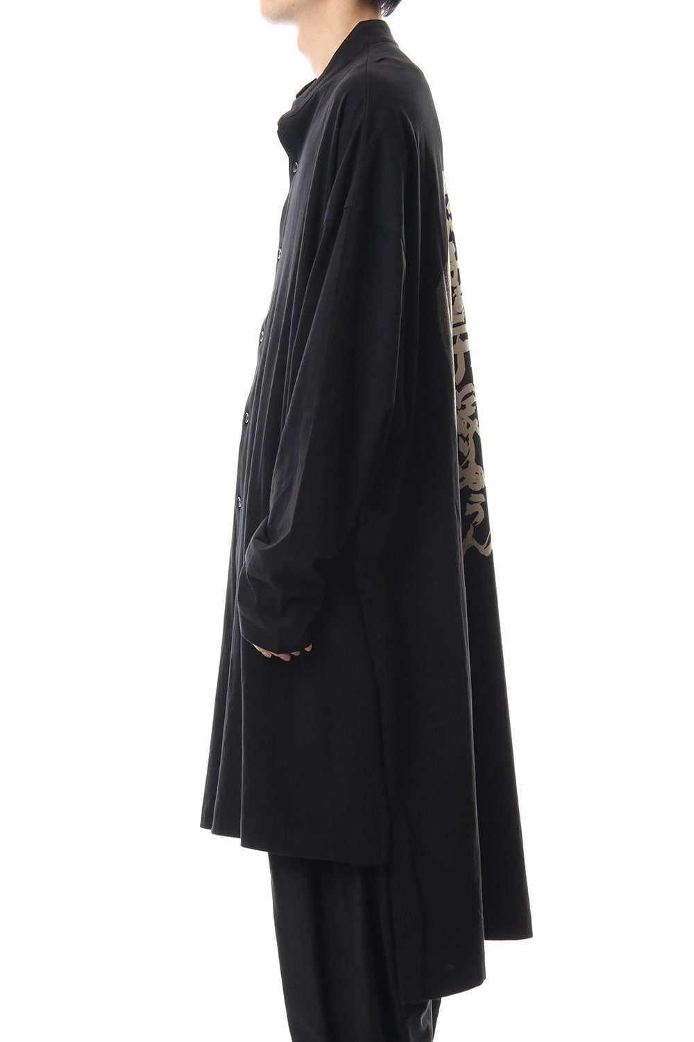 MY SON Print Stand collar Long shirt