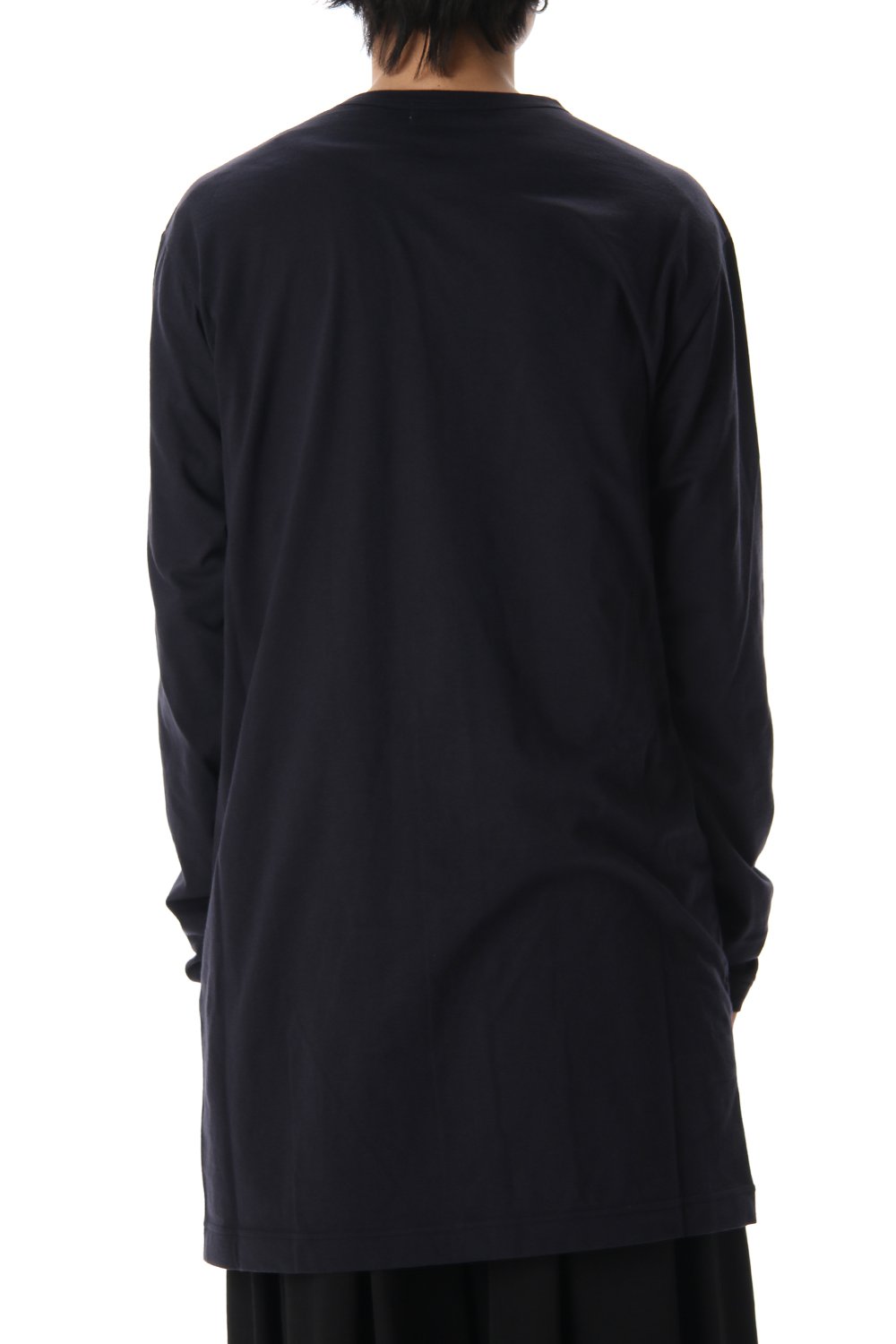 ジャージー ファブリック ミックス スイッチング ドレス シャツ Navy