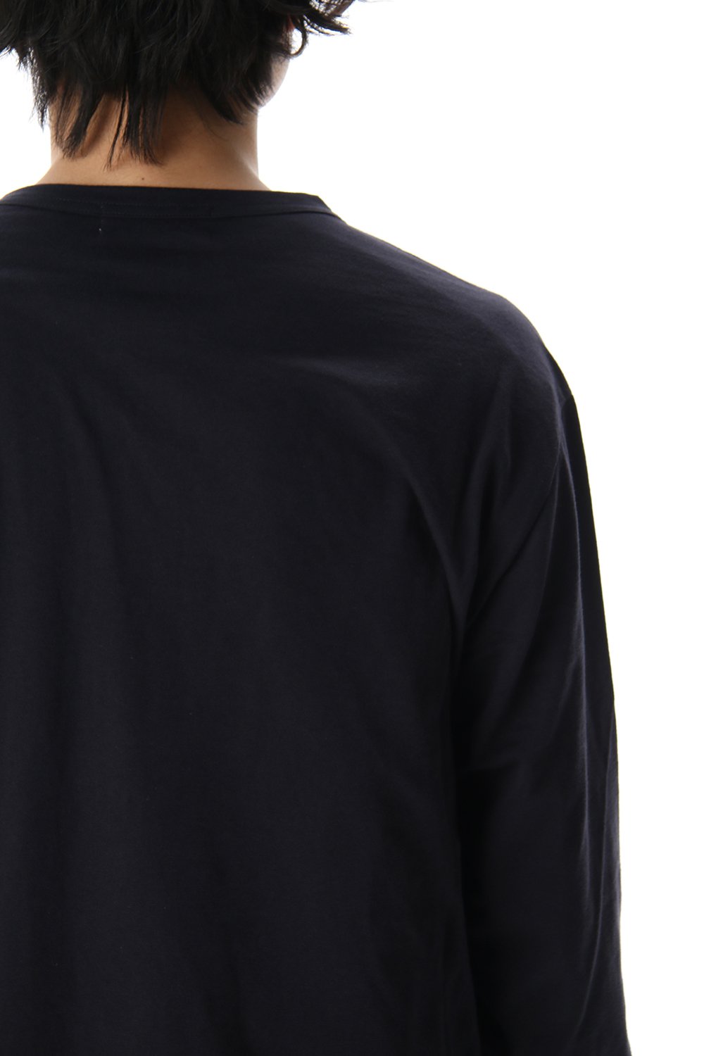 ジャージー ファブリック ミックス スイッチング ドレス シャツ Navy