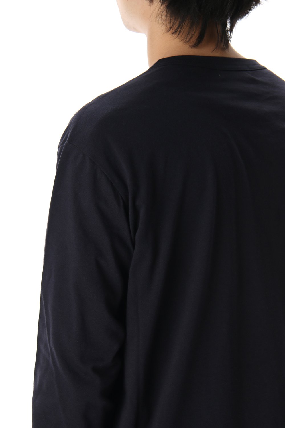 ジャージー ファブリック ミックス スイッチング ドレス シャツ Navy