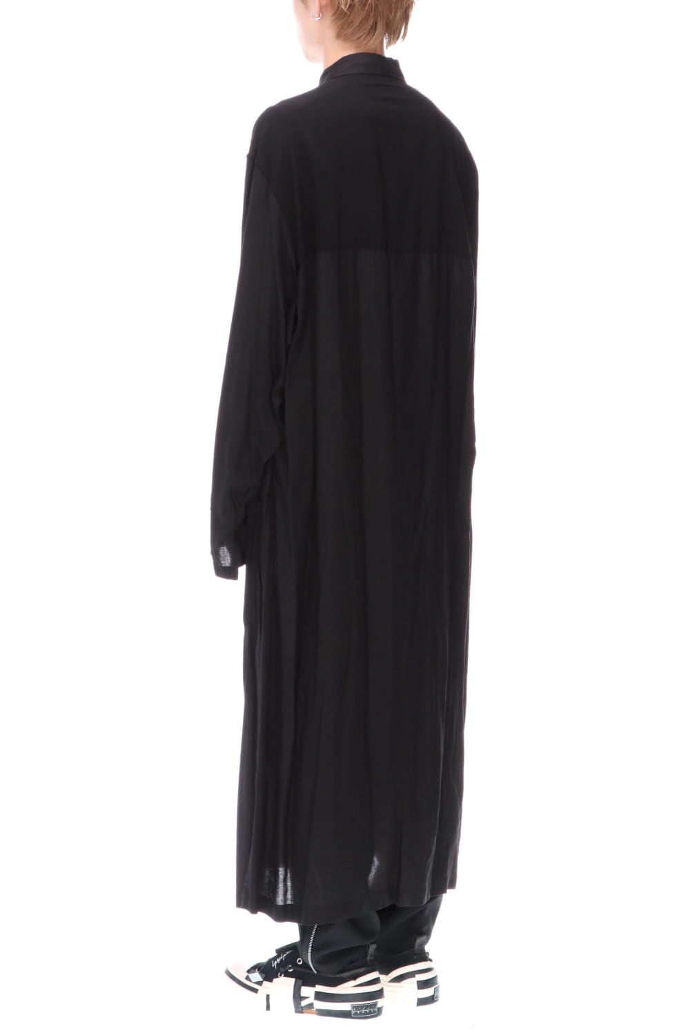 Rayon Tencel Switching Long Blouse