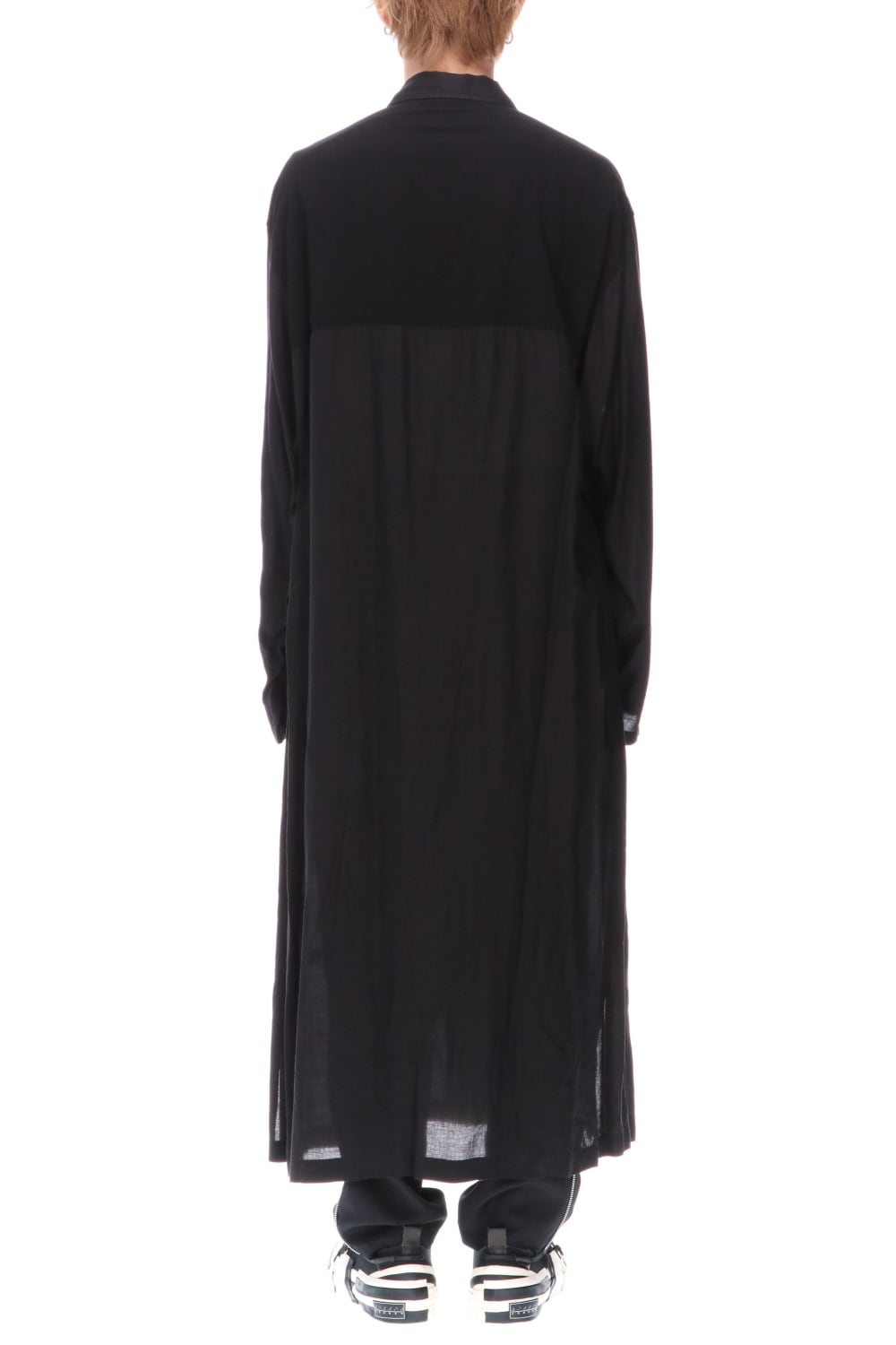 Rayon Tencel Switching Long Blouse