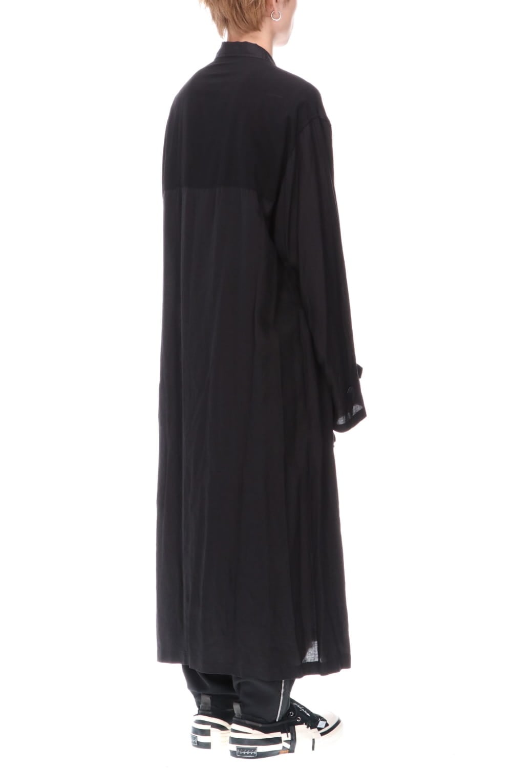 Rayon Tencel Switching Long Blouse