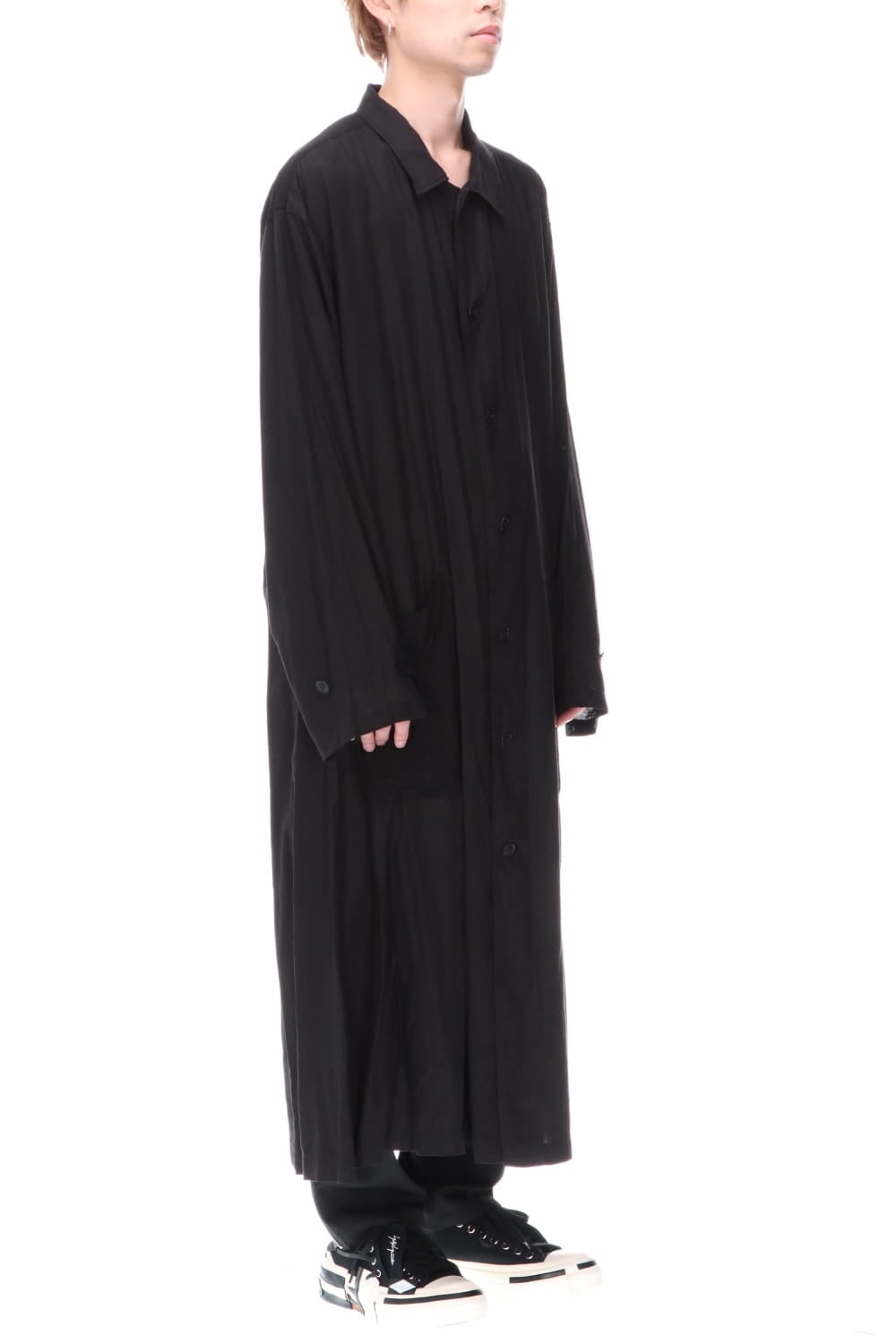 Rayon Tencel Switching Long Blouse