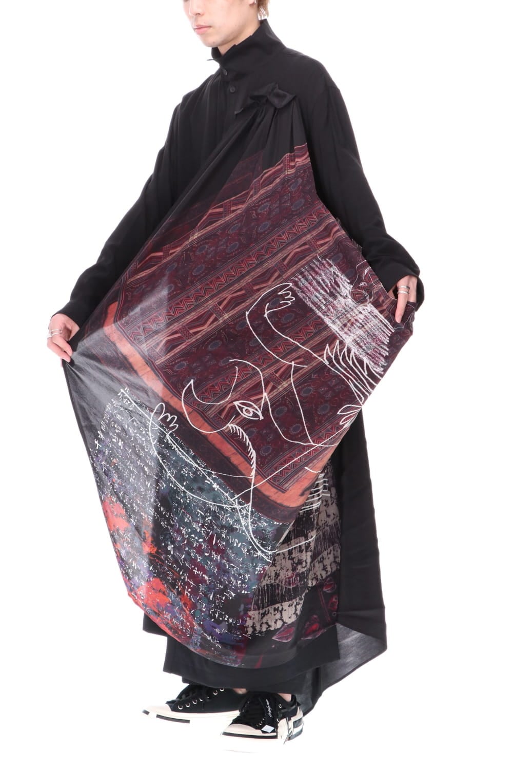 K-Stand Drape Blouse