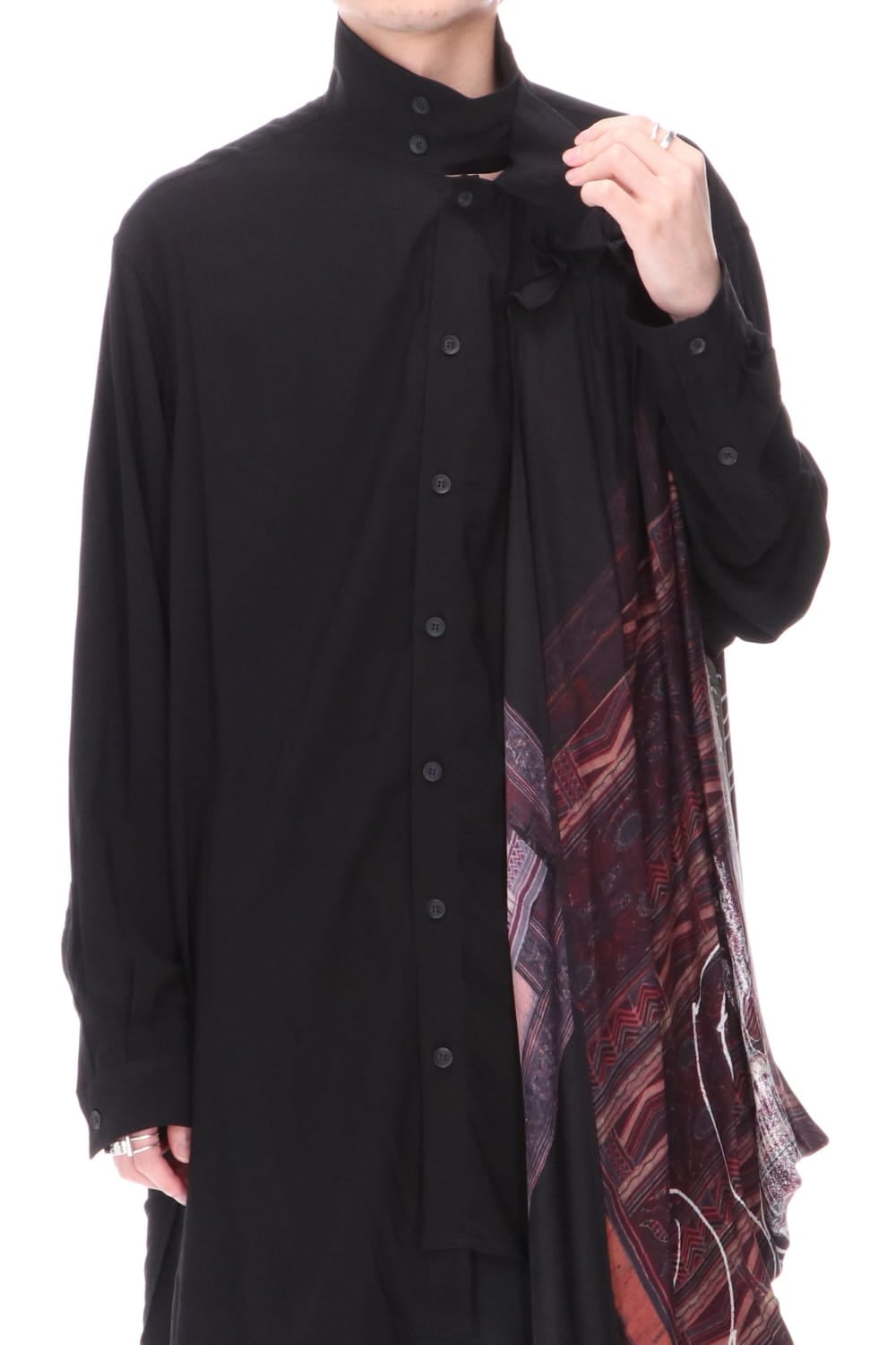 K-Stand Drape Blouse