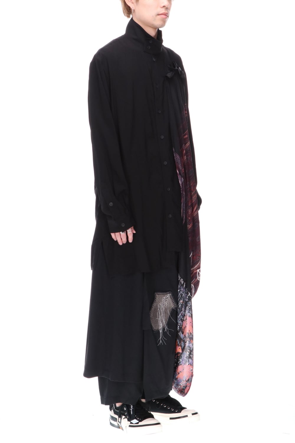 K-Stand Drape Blouse