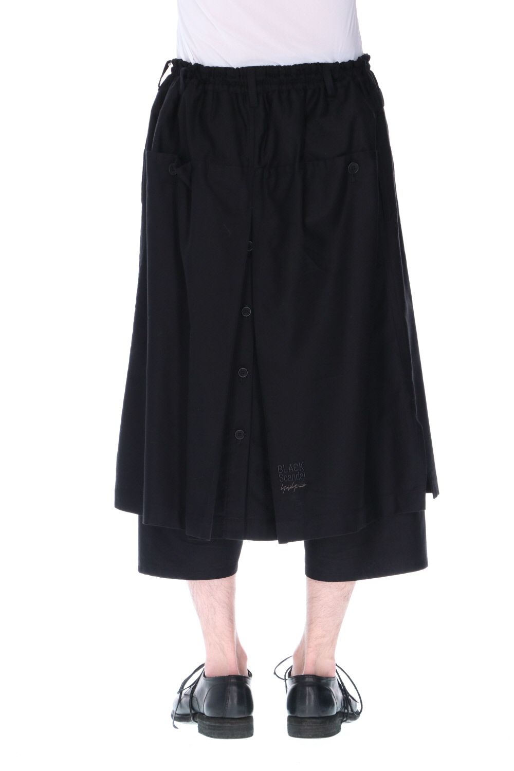 Embroidery Cotton Twill Wrap Pants