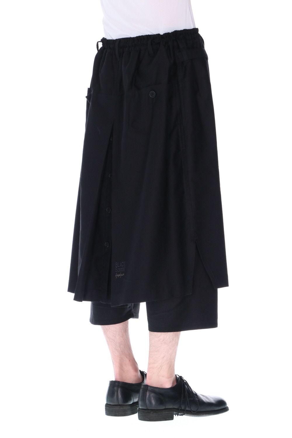 Embroidery Cotton Twill Wrap Pants