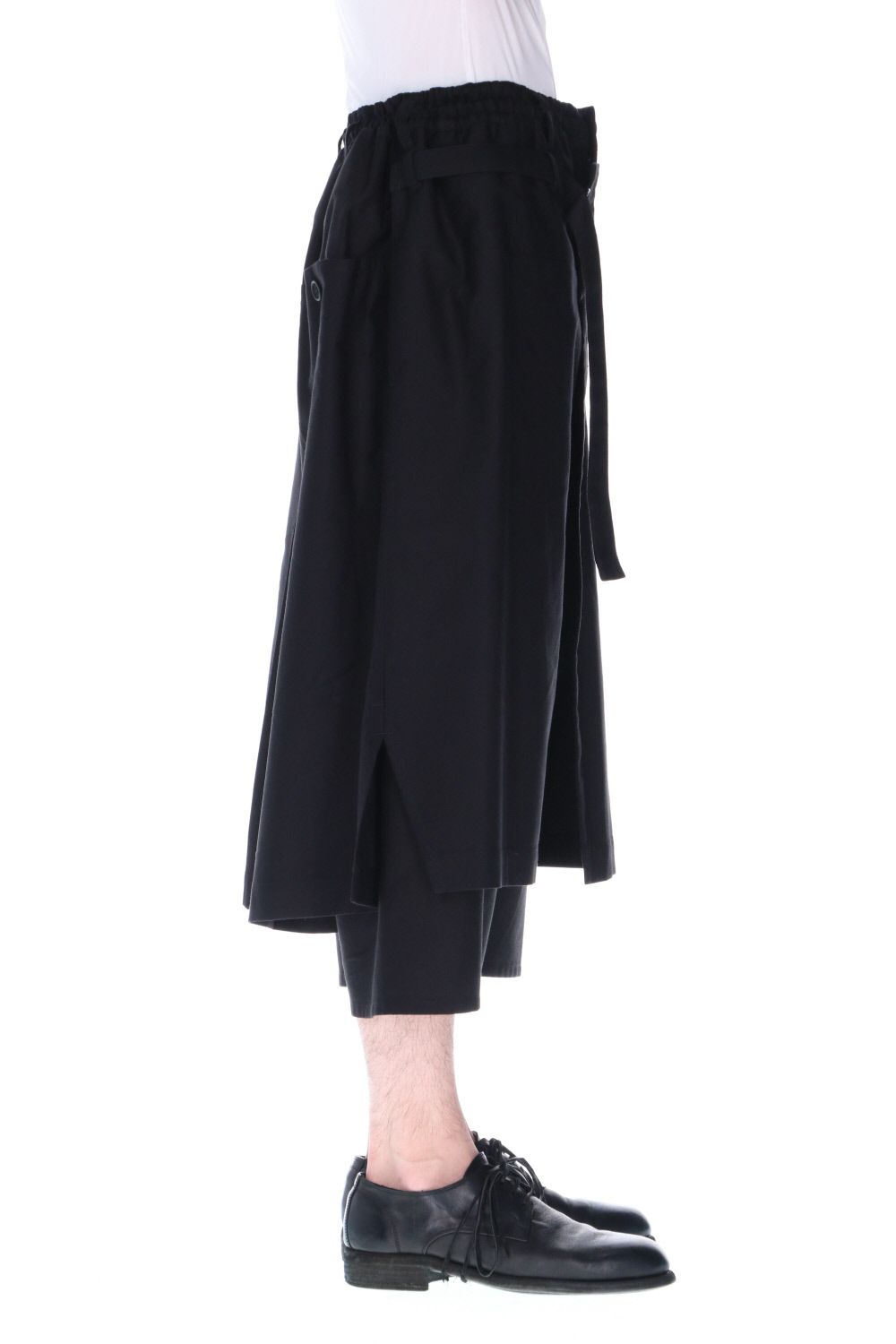 Embroidery Cotton Twill Wrap Pants