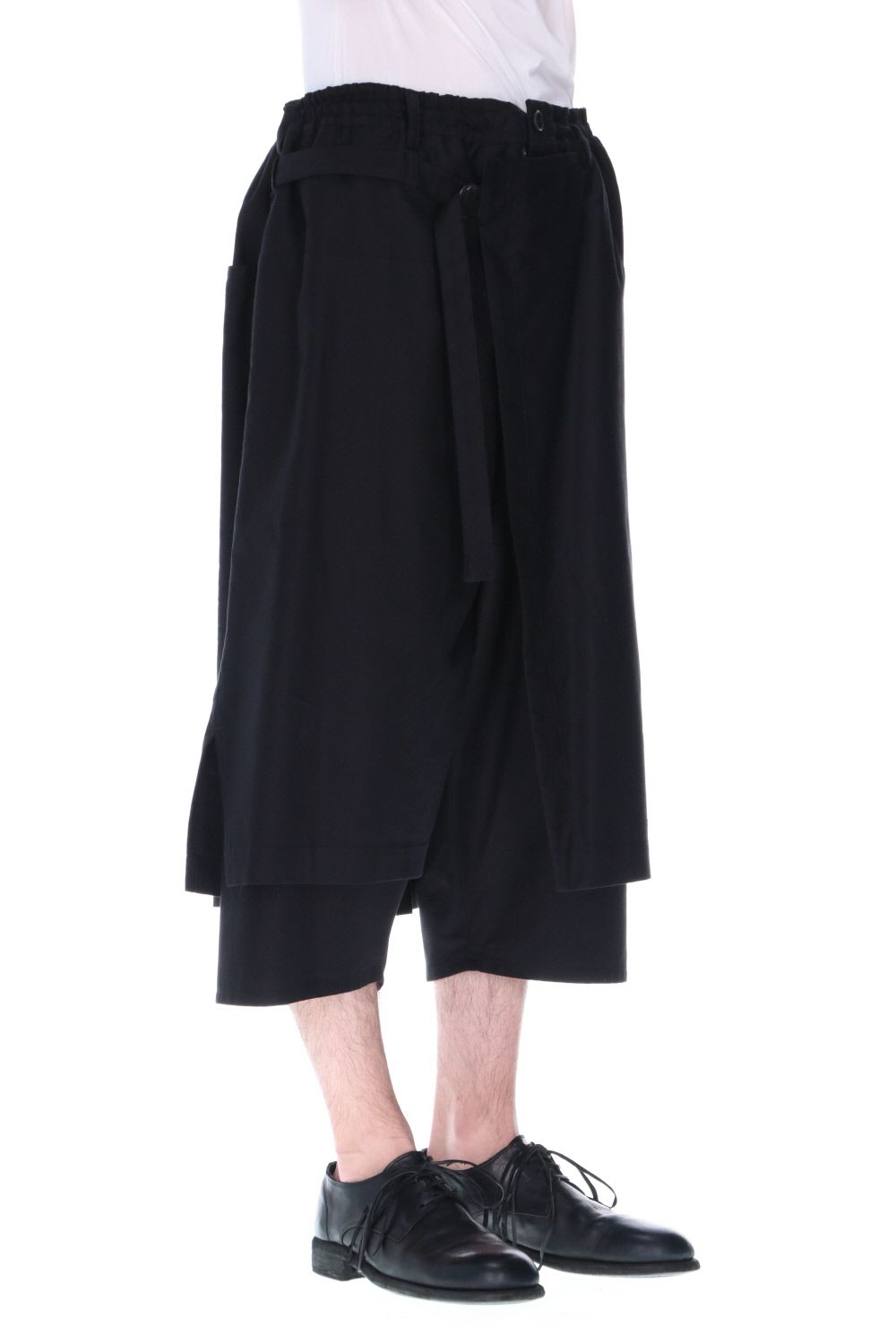 Embroidery Cotton Twill Wrap Pants