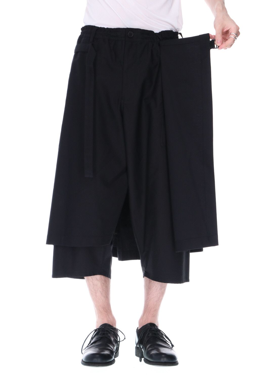 Embroidery Cotton Twill Wrap Pants