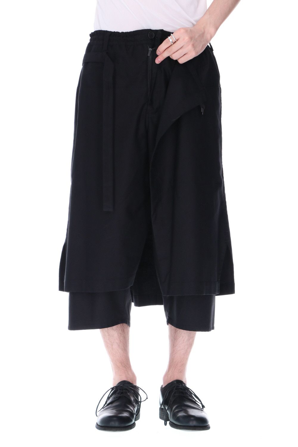 Embroidery Cotton Twill Wrap Pants