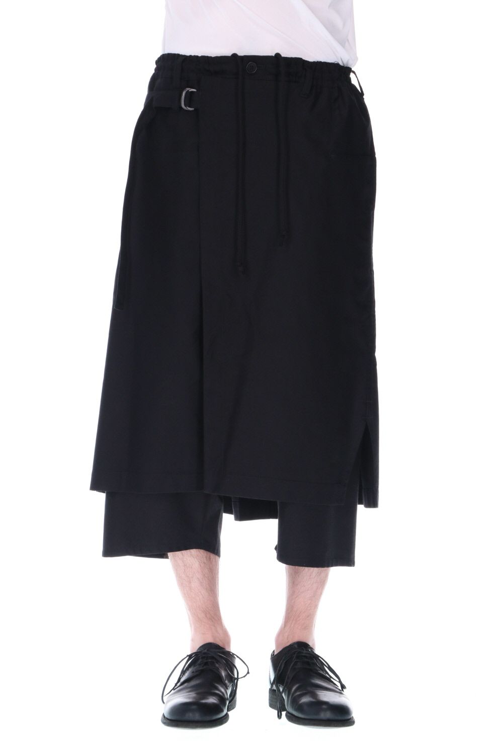 Embroidery Cotton Twill Wrap Pants