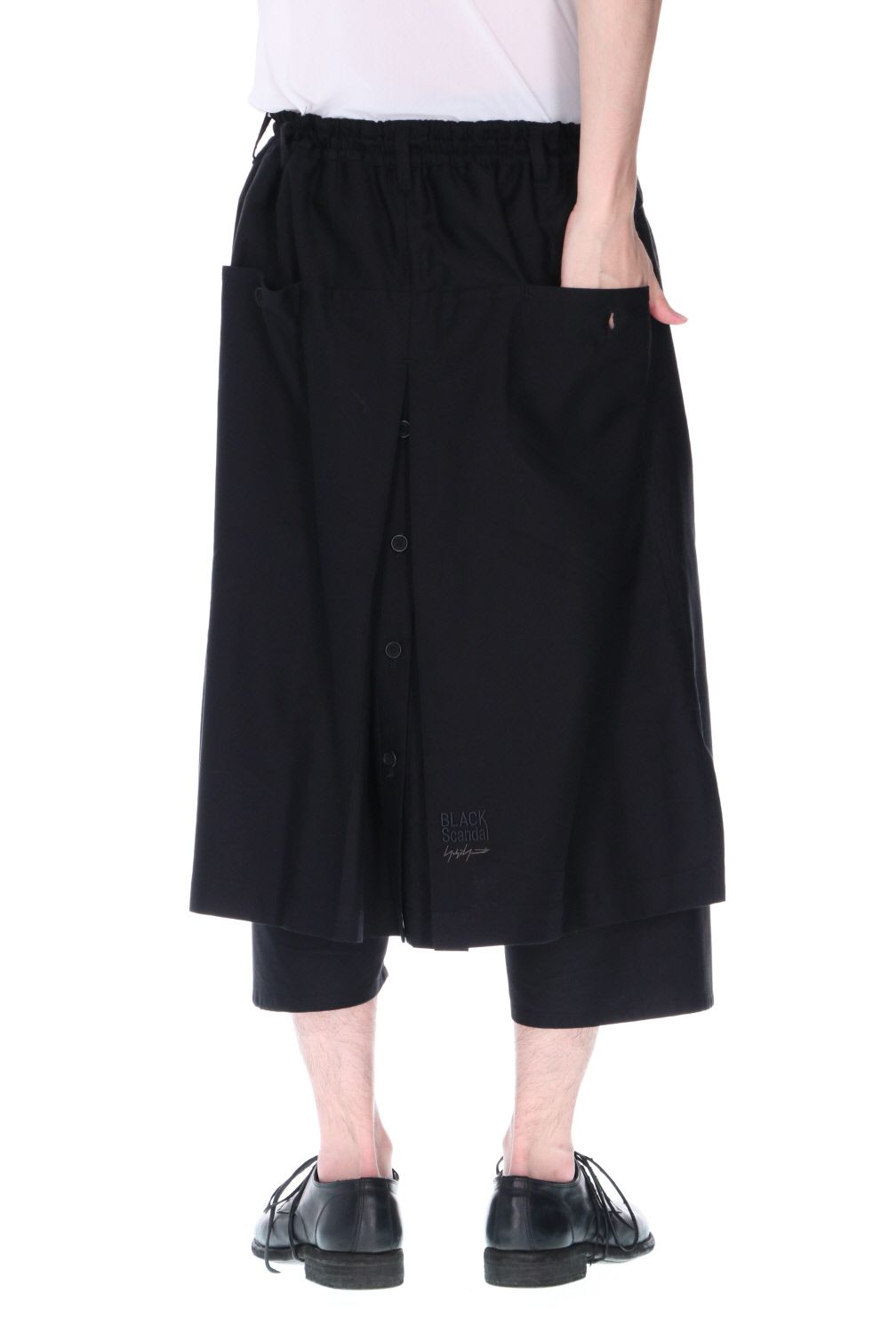 Embroidery Cotton Twill Wrap Pants