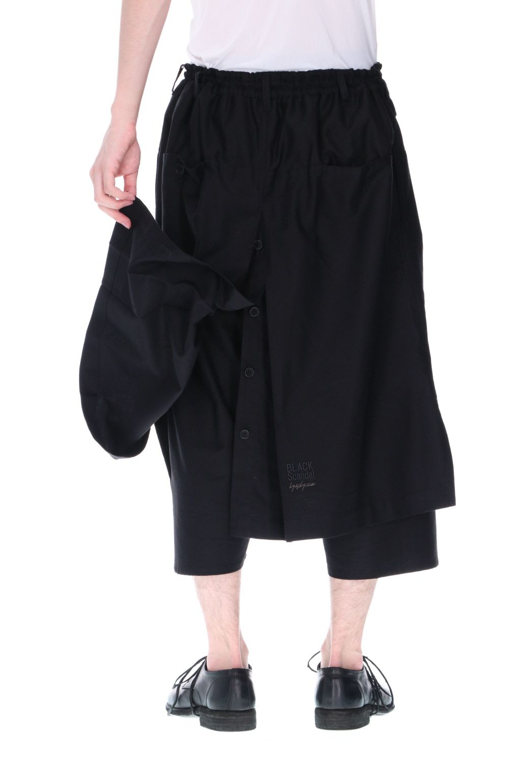 Embroidery Cotton Twill Wrap Pants