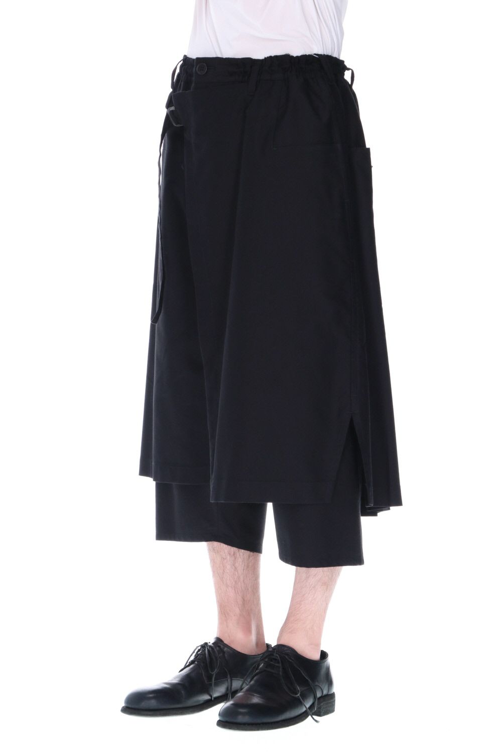 Embroidery Cotton Twill Wrap Pants