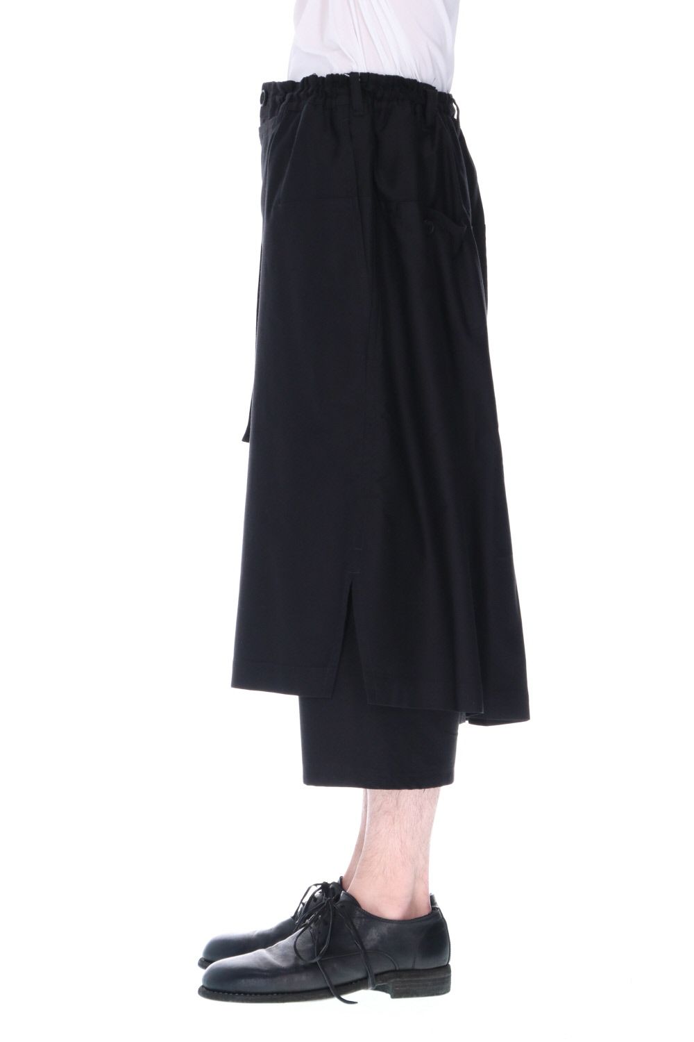 Embroidery Cotton Twill Wrap Pants