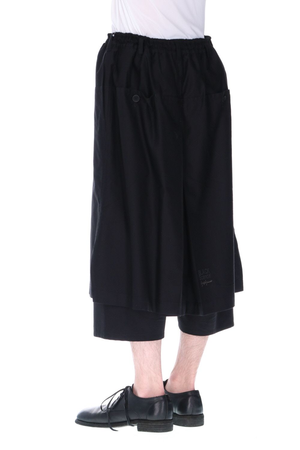 Embroidery Cotton Twill Wrap Pants