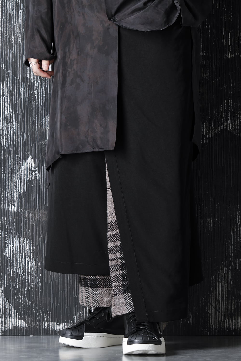 Double Wrap Plaid Pants